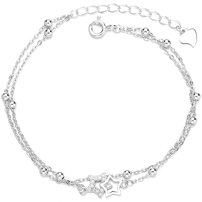 Bracelets polyvalents simples de conception Unique d'été pour femme en argent Sterling