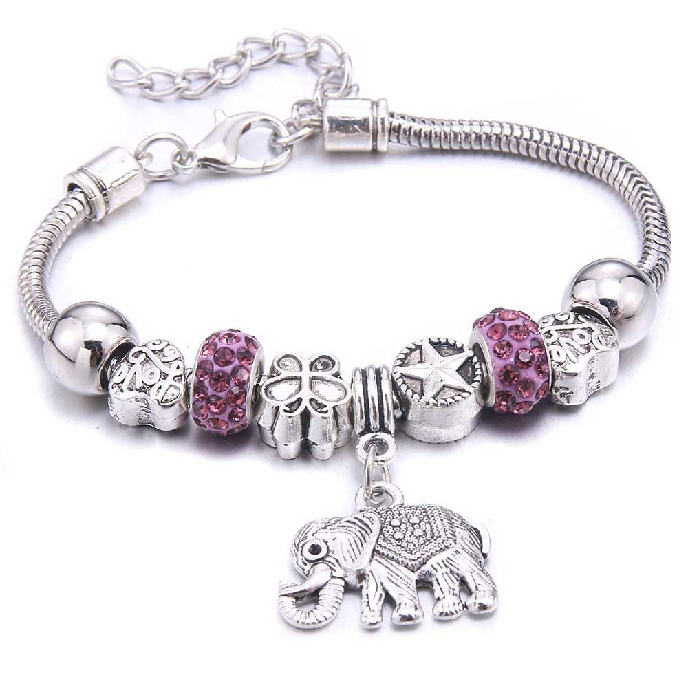 Women's Grid Popular Adjustable Crystal Love Butterfly Bracelets