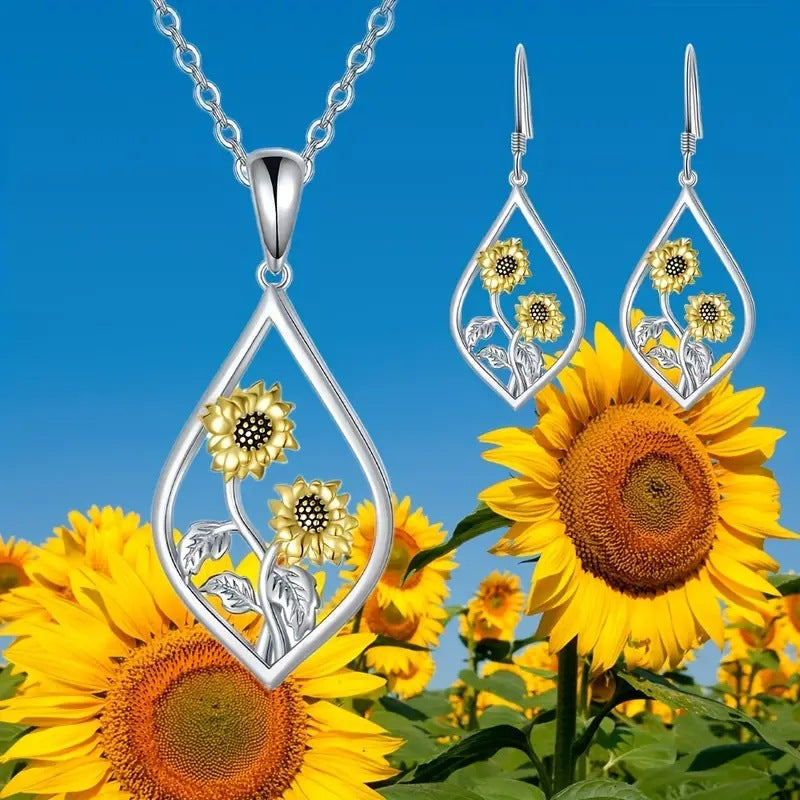 Dust Extract Exquisite Love Dolphin Bee Sunflower Fashion Jewelry Set