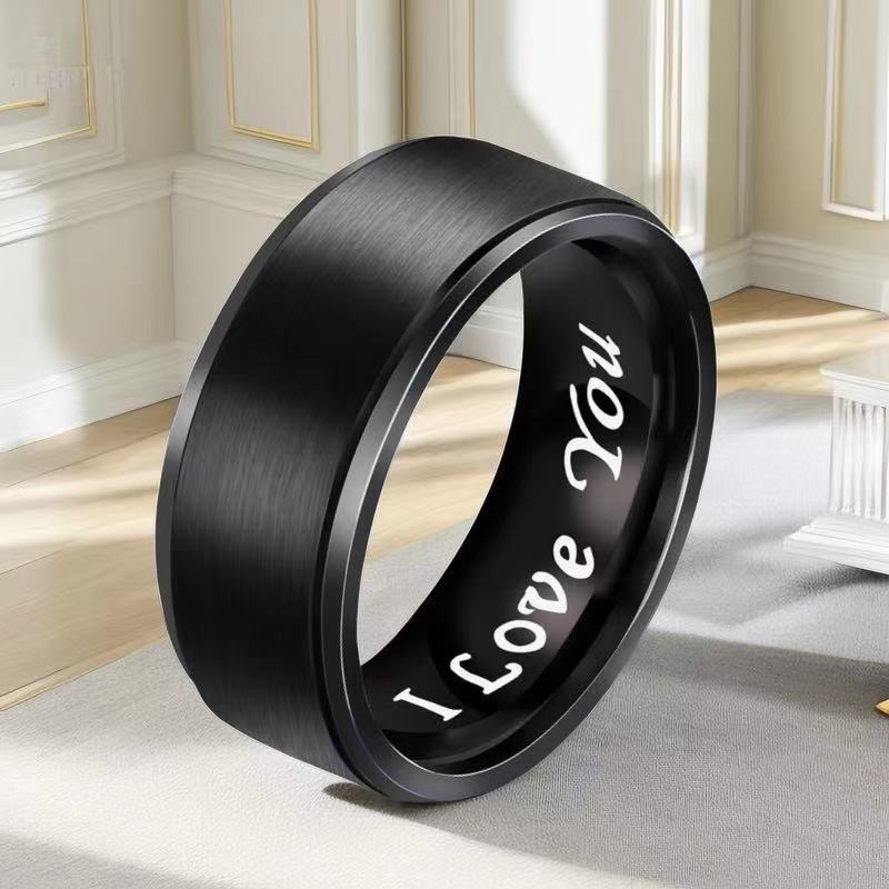 Men's Titanium Steel Trendy Stainless Niche High-grade Ring