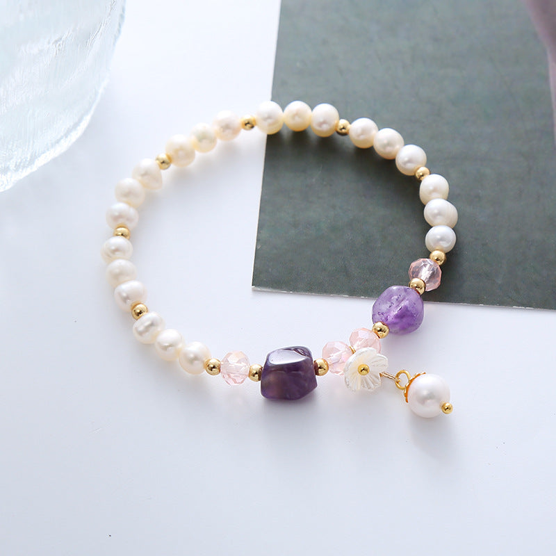 Natural Freshwater Pearl Crystal Female Design Bracelets