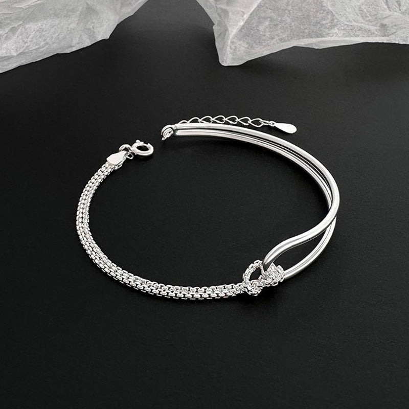 Bracelets cadeaux de saint-valentin pour petites amies, Design coréen, ligne torsadée