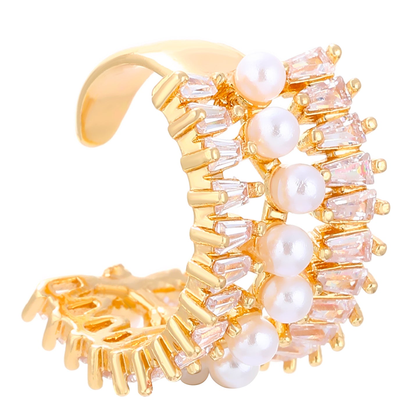 Single Zircon Unique Design Cold Wind Without Pierced Ears Fashion Ear Clip
