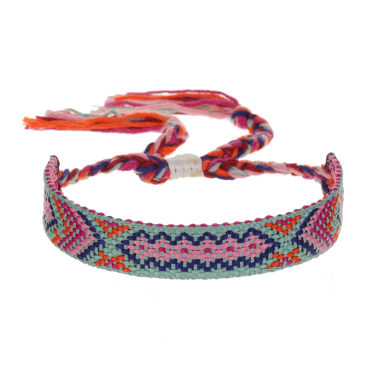 Hand-woven Adjustable Ethnic Friendship Rainbow Carrying Bracelets