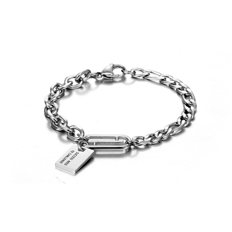 Men's Titanium Steel Retro Personalized Hip Hop Bracelets