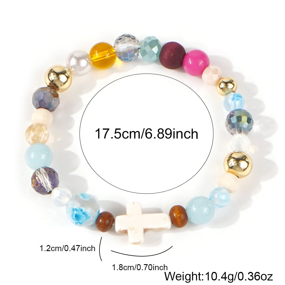 Light Bead Stone Beaded Mix Match Design Sense Minority Female Bracelets