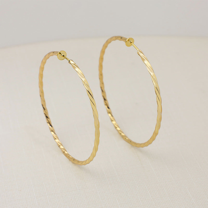 Versatile Glamorous Exaggerated Spring Twisted Big Ear Clip