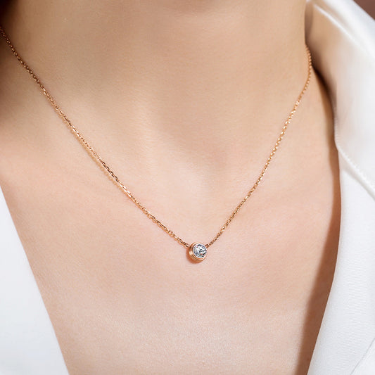 Clavicle Chain Rose Gold Light Luxury High-grade Single Necklaces