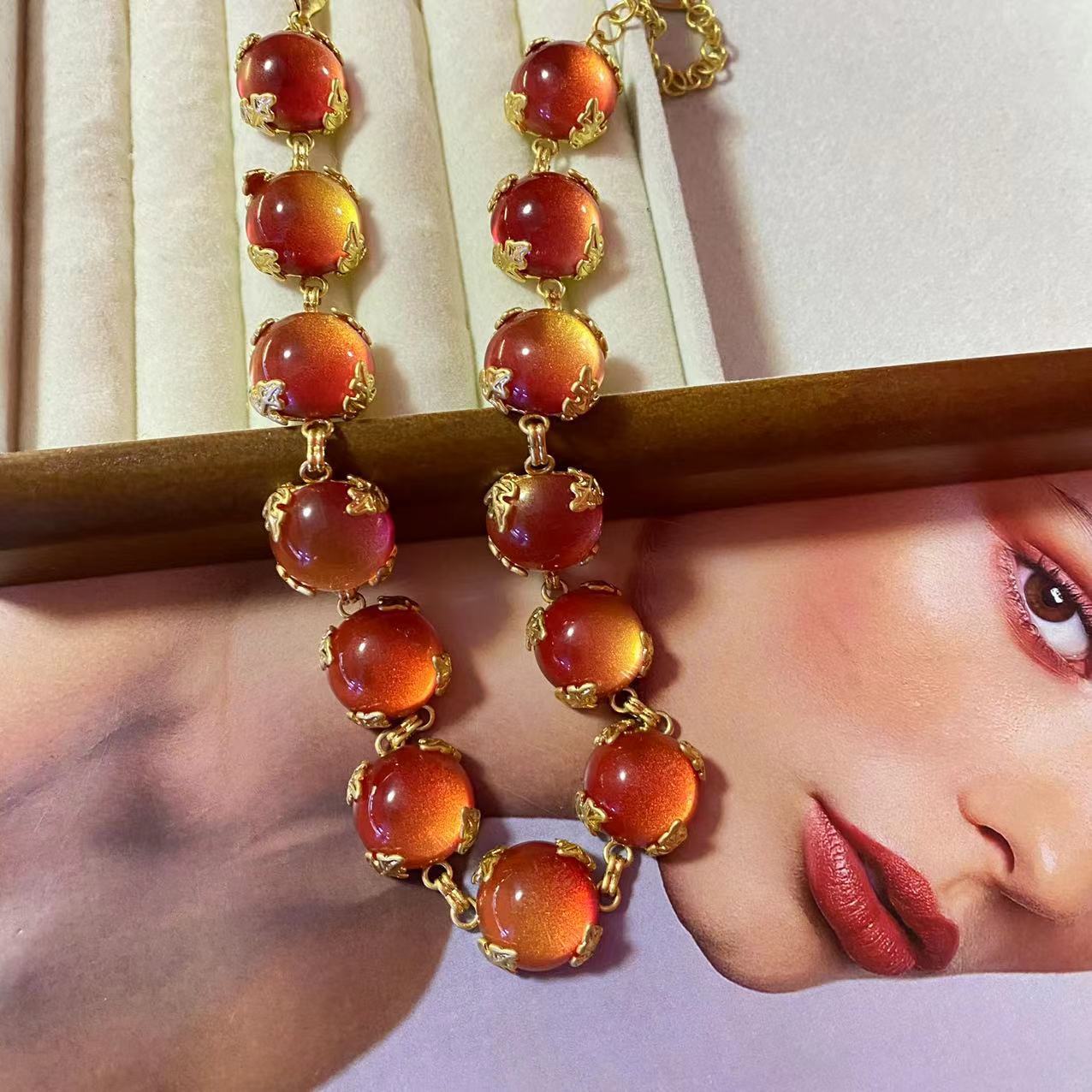 Ear Western Court Glaze Retro Temperamental Jewelry Set