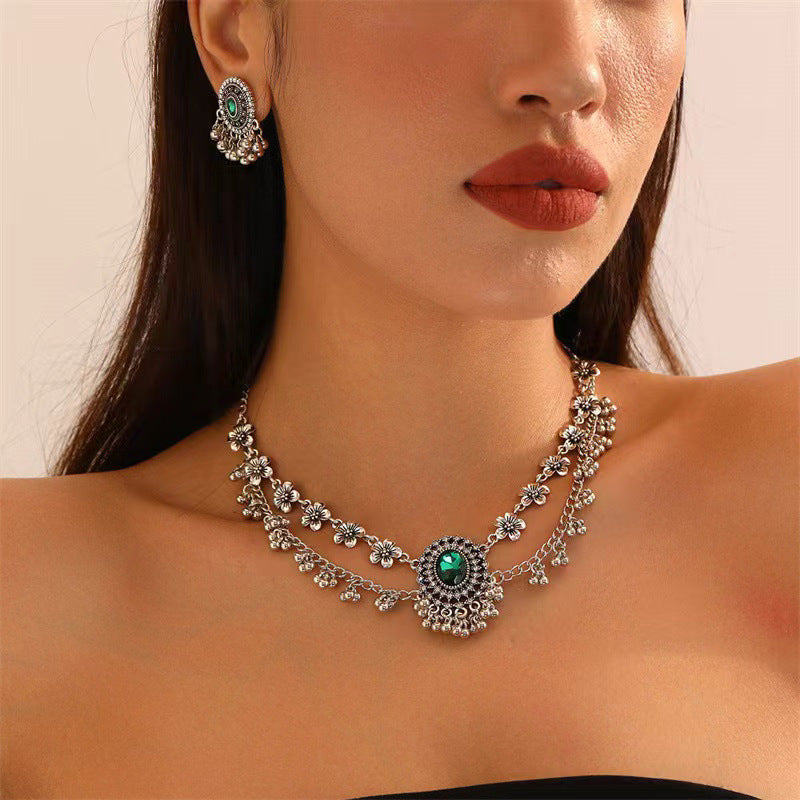 Indian Ethnic Style Vintage Gemstone Beads 2 Necklaces