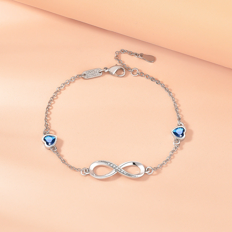 Infinite Symbol Sapphire Love Gift Live Bracelets