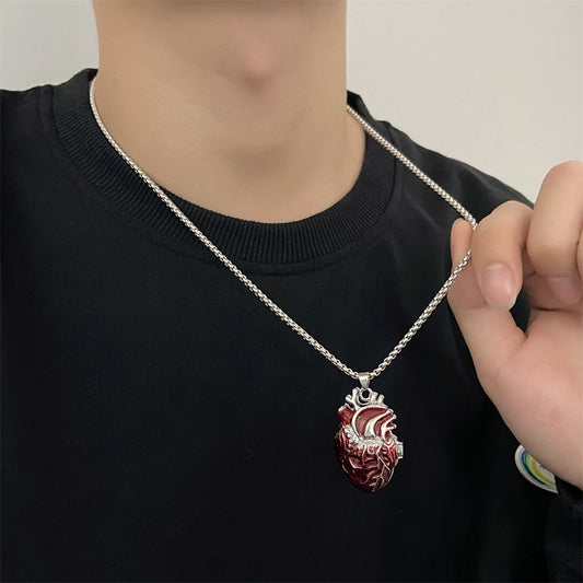 Fashion Design Beating Heart Pendant Can Open Necklaces