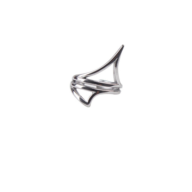 Earless Female Temperament Fashion Sense Glossy Twist Rhinestone Geometric Ear Clip