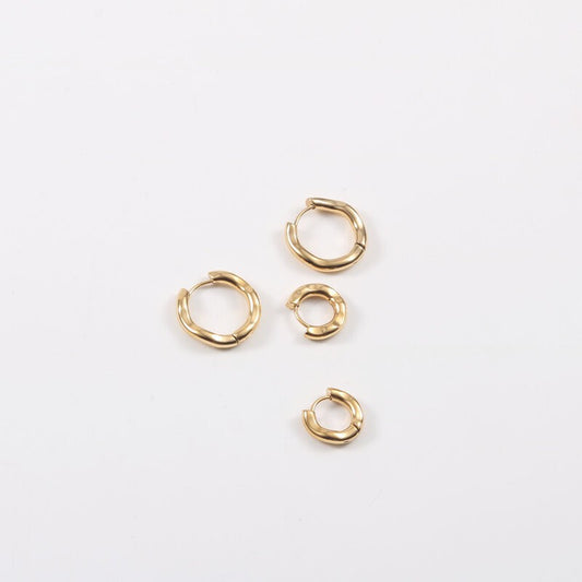 Bending Can Open Titanium Steel Plating Real Earrings