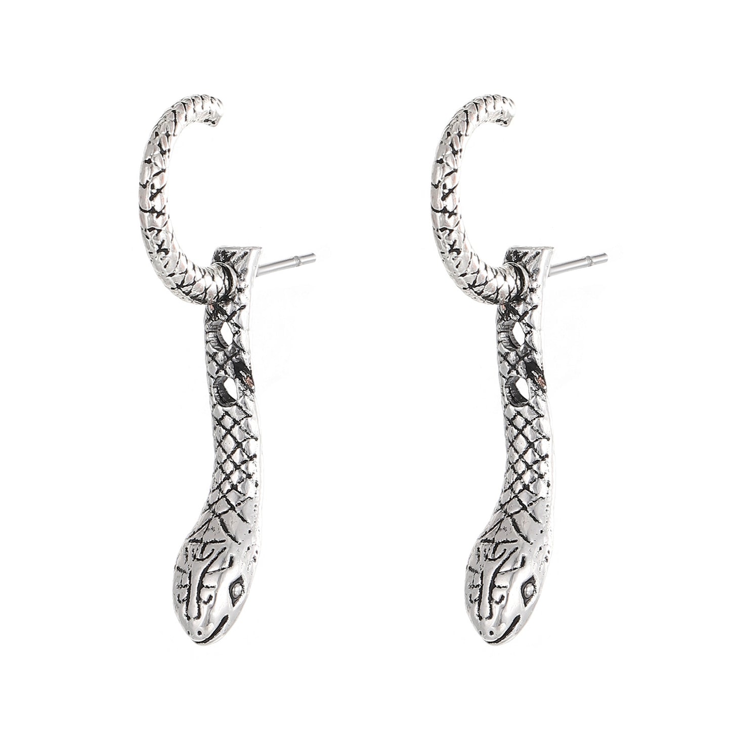 Exaggerated Snake-shaped Female Style Retro Design Earrings