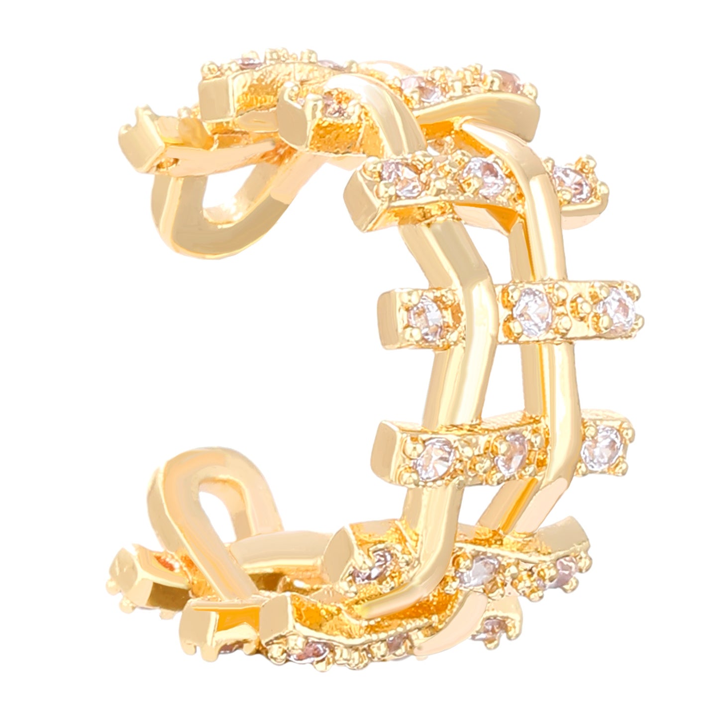 Single Zircon Unique Design Cold Wind Without Pierced Ears Fashion Ear Clip