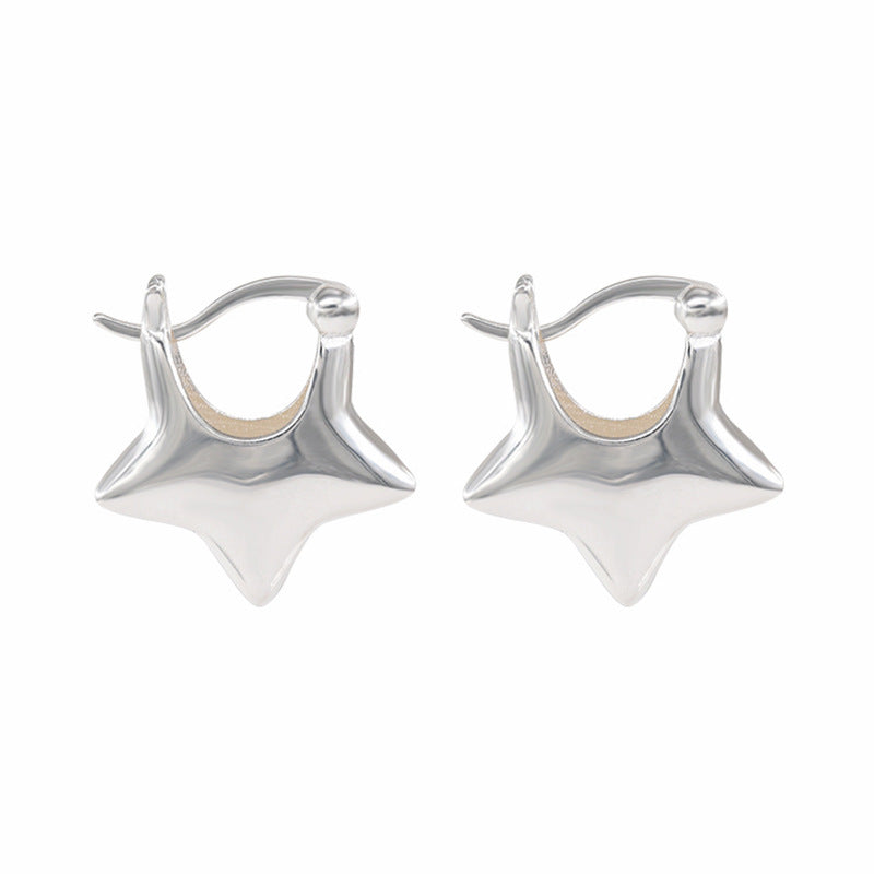 Pentagram Female Niche Design Personality Graceful Senior Ear Earrings