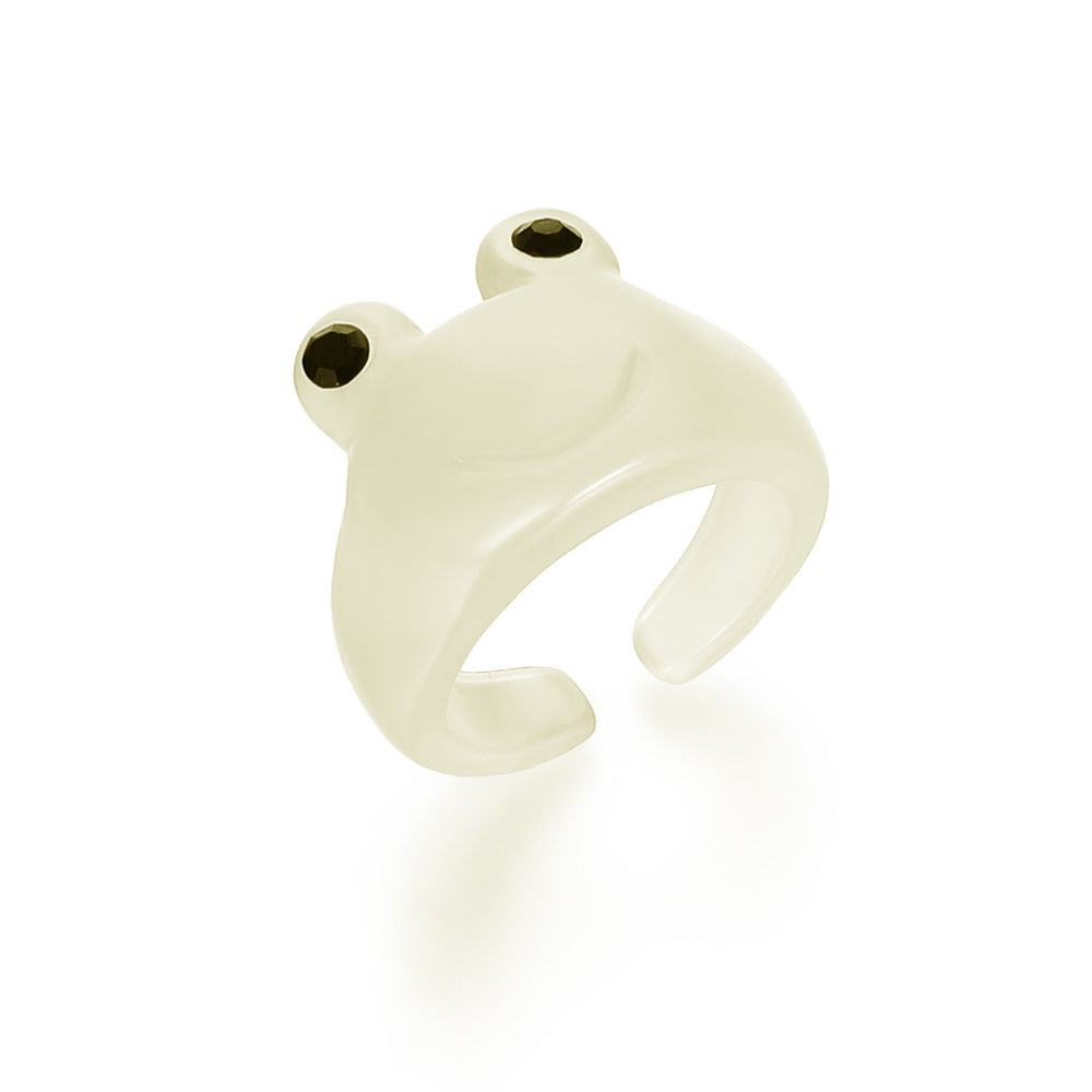 Cartoon Frog Fashion Cute Resin Index Rings