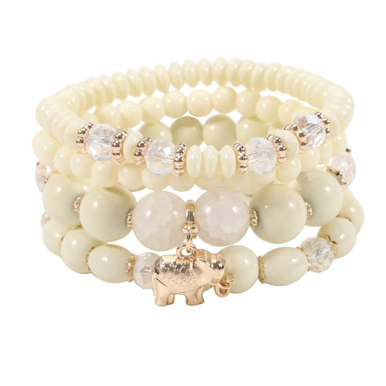 Fashion Glass Beaded Vacation Style Elephant Color Bracelet