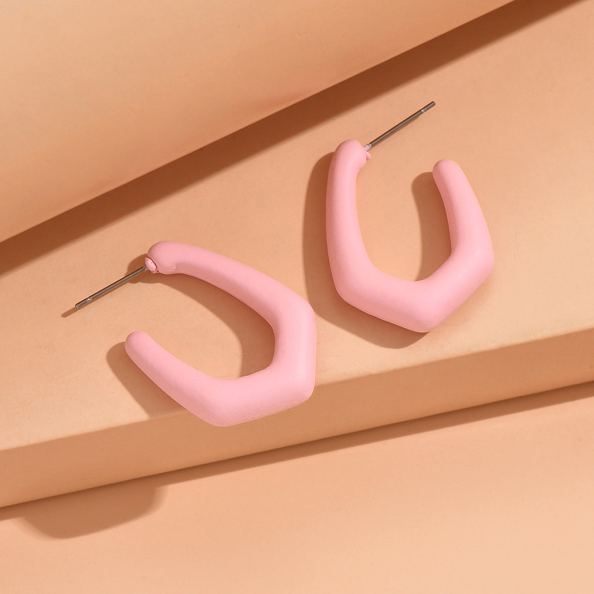 Women's French Retro Color Geometric Ear Eardrops High Earrings