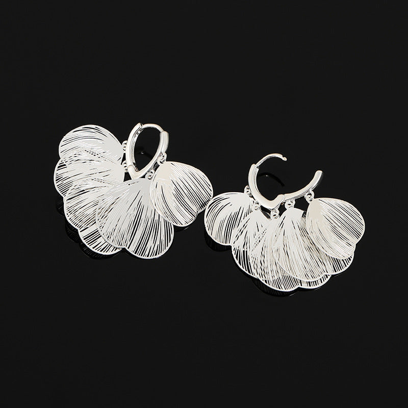 Sier Flexible Butterfly Wing Tassel Light Luxury Temperament Rings