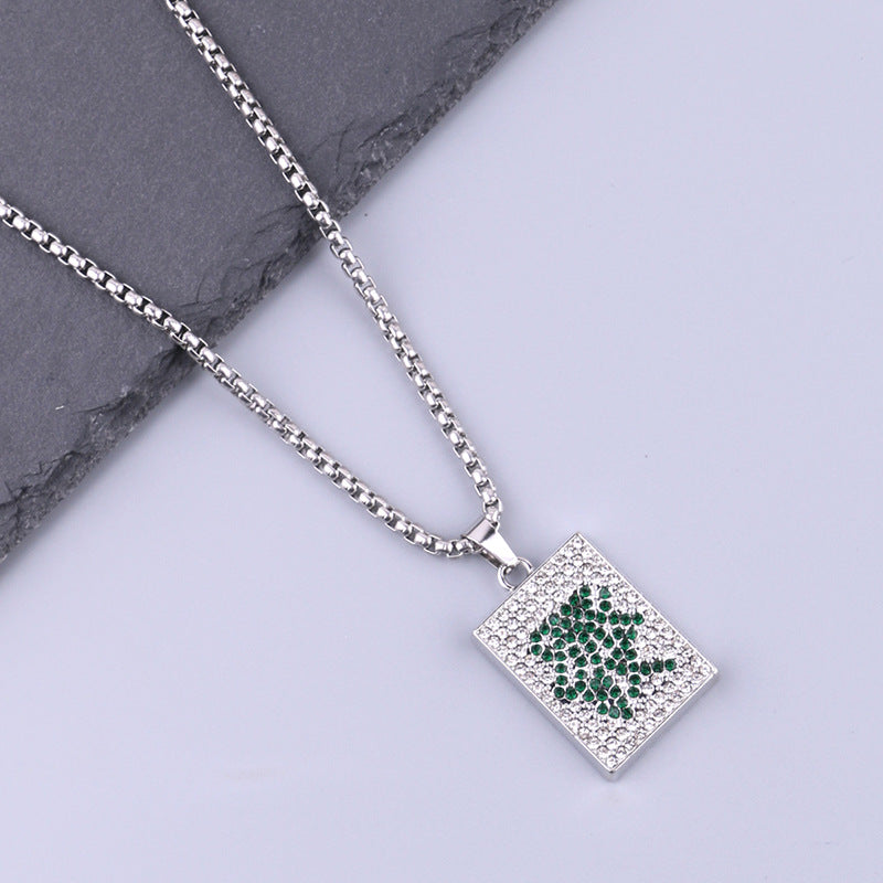 Creative National Fashion Hip Hop Mahjong Full Necklaces