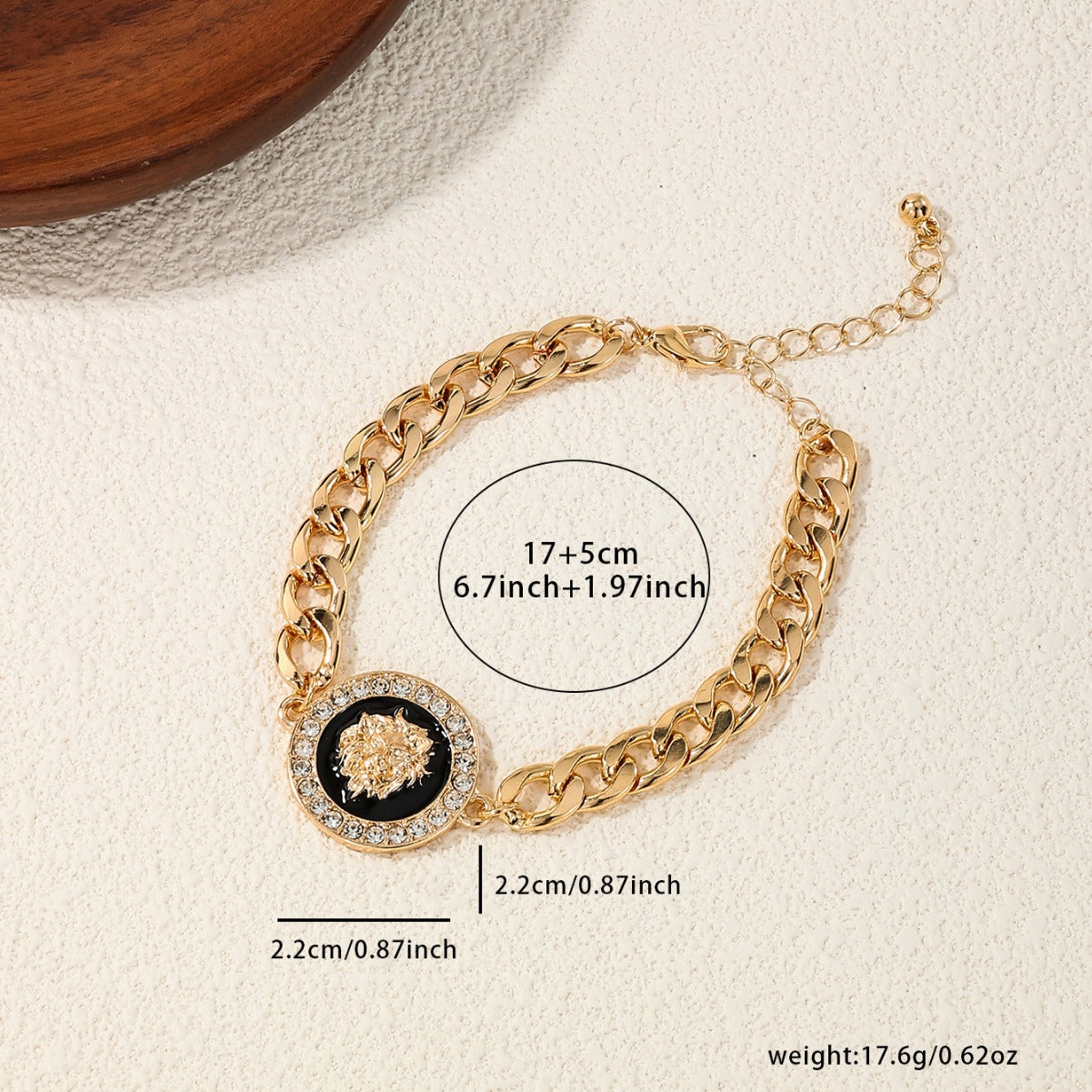 Personality Geometry Round Square Honey Lion Bracelets