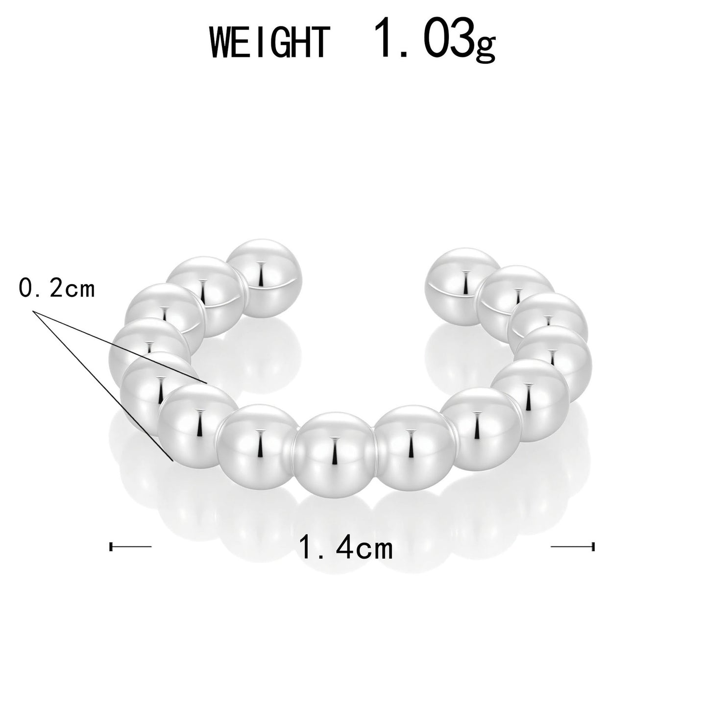 Copper Fashion Simple Single Shaped Earless Ear Buckle
