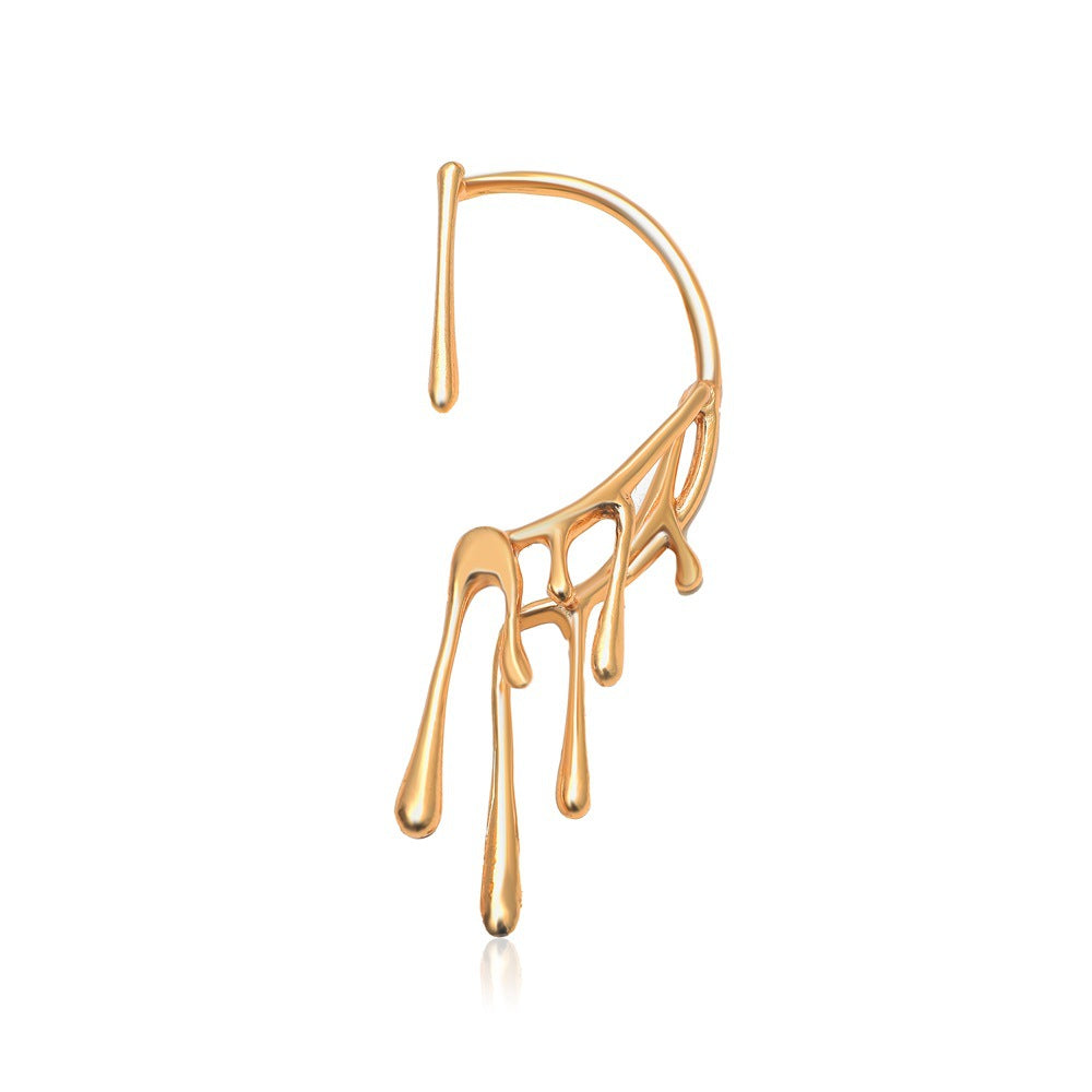 Women's Exaggerating Unique Fashion Lava Design Water Drop Ear Clip