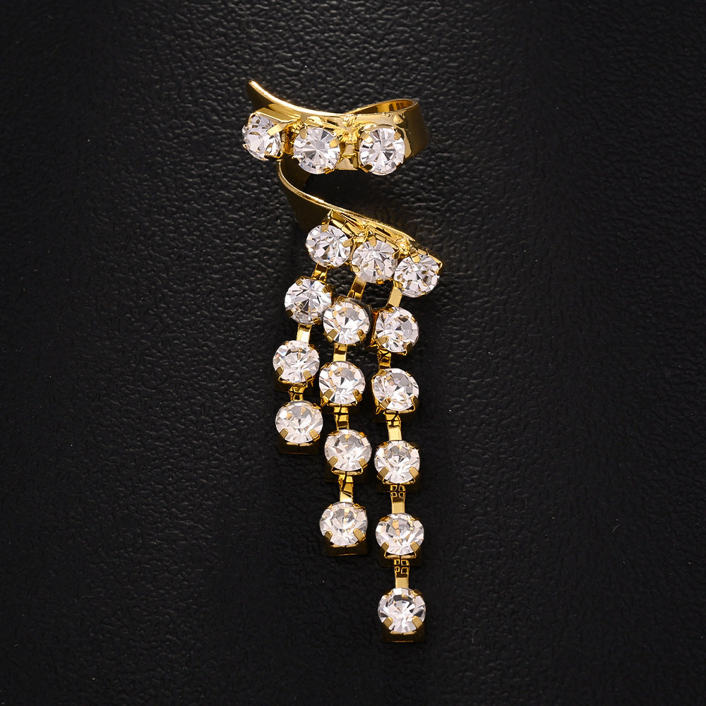 Women's Tassel Opening Adjustable Rhinestone Temperament Ring