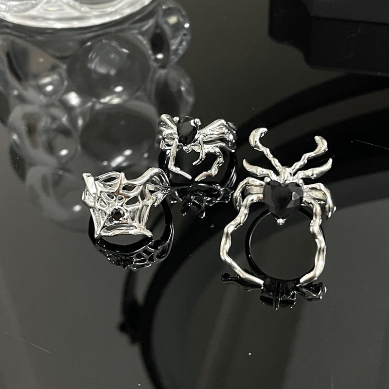 Light Luxury Cold Wind Spider Combination Rings