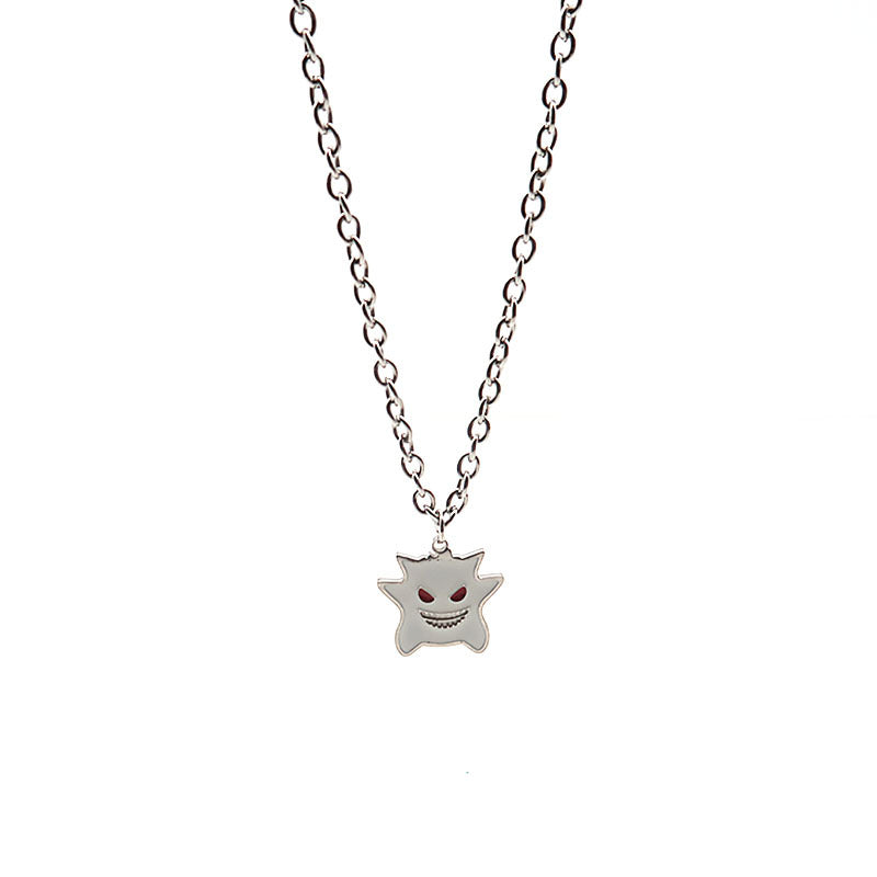 Women's & Men's Little Devil Titanium Steel For Trendy Street Long Necklace