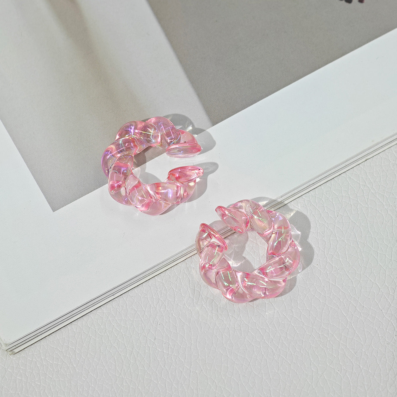 Acrylic Candy Color Matte Simple Design Ear Clip