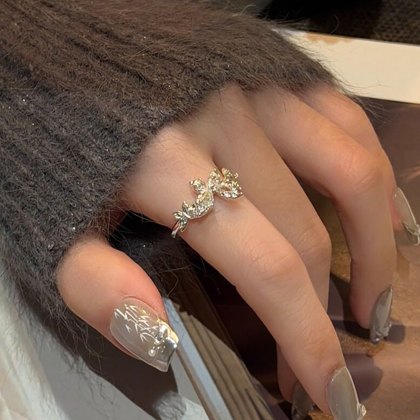 Cold Wind Index Finger Opening Adjustable Ring