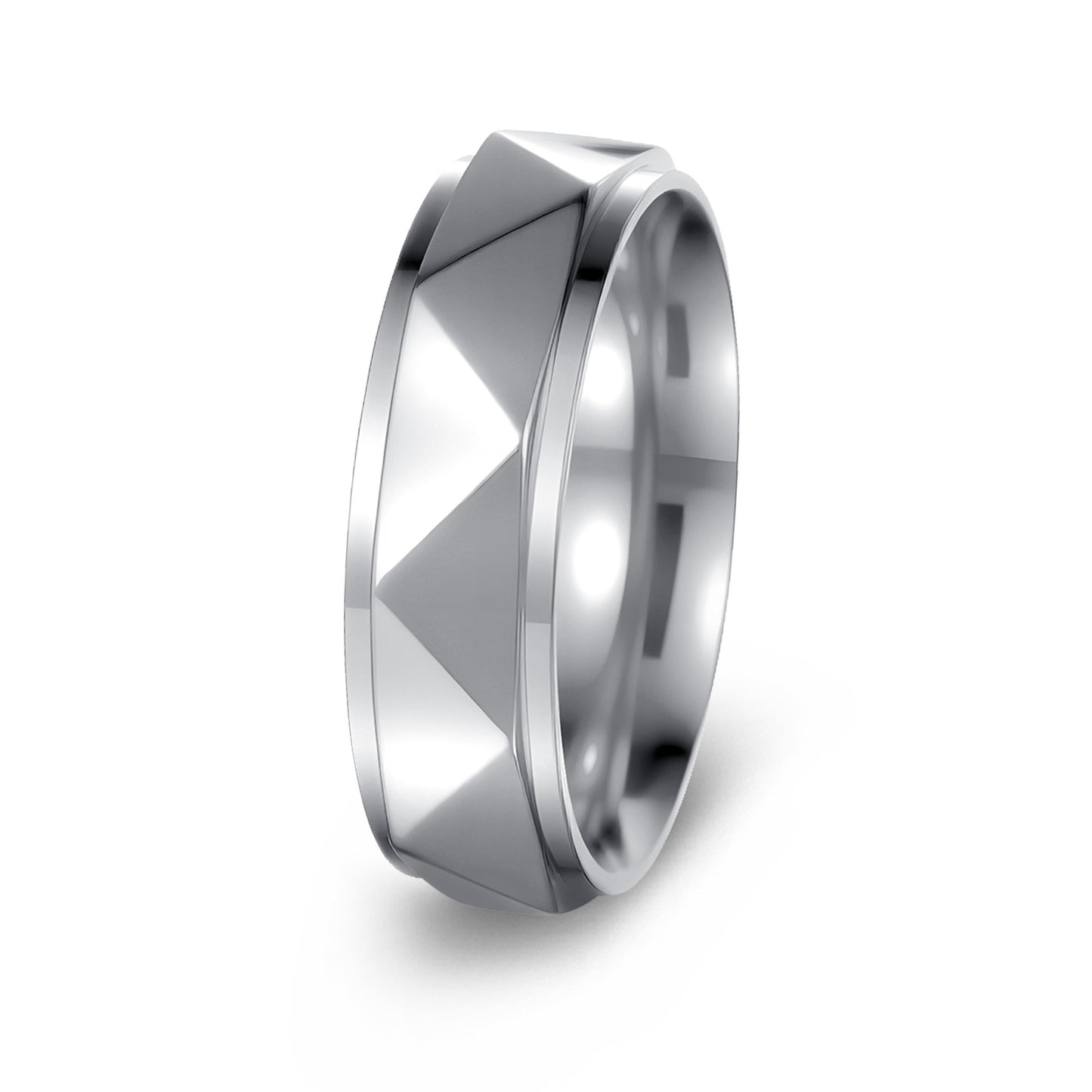 Women's & Men's Punk Step Triangle Grinding Surface For Rings