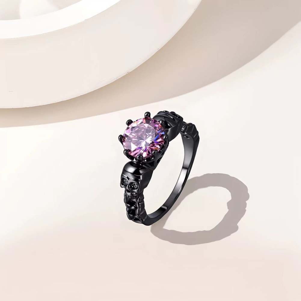Female Retro Purple Zircon Fashion Creative Ghost Ring