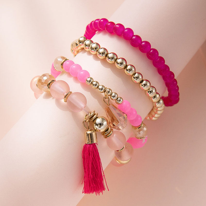 Women's Tassel Micro Glass Bead Design Sense Niche Bracelets