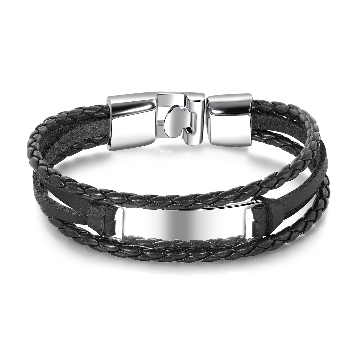 Bracelets de hanche de personnalité de bijoux en cuir tissé pour homme