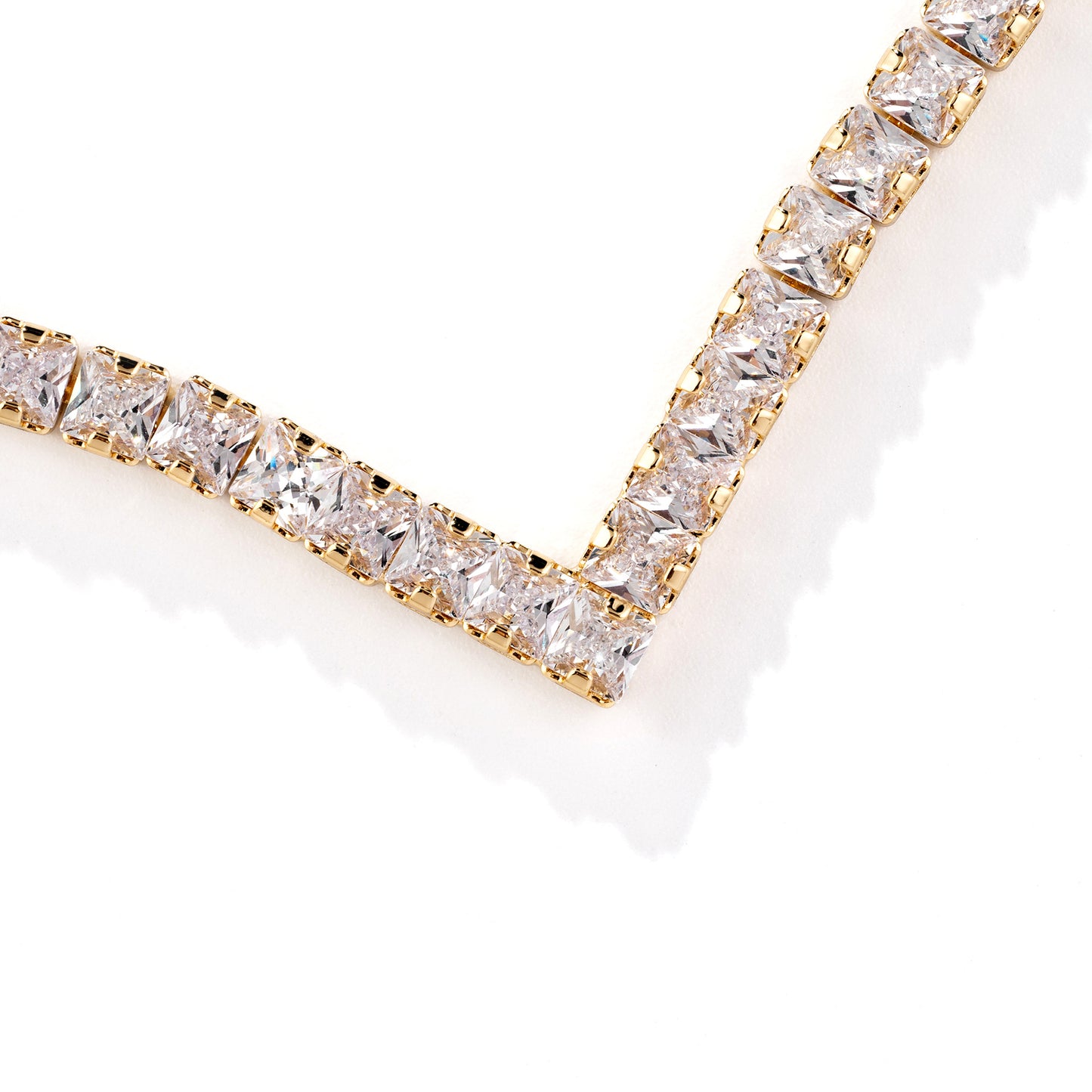 Full Diamond Clavicle Chain Female Korean Simple Temperamental Slimming Two-piece Jewelry Set