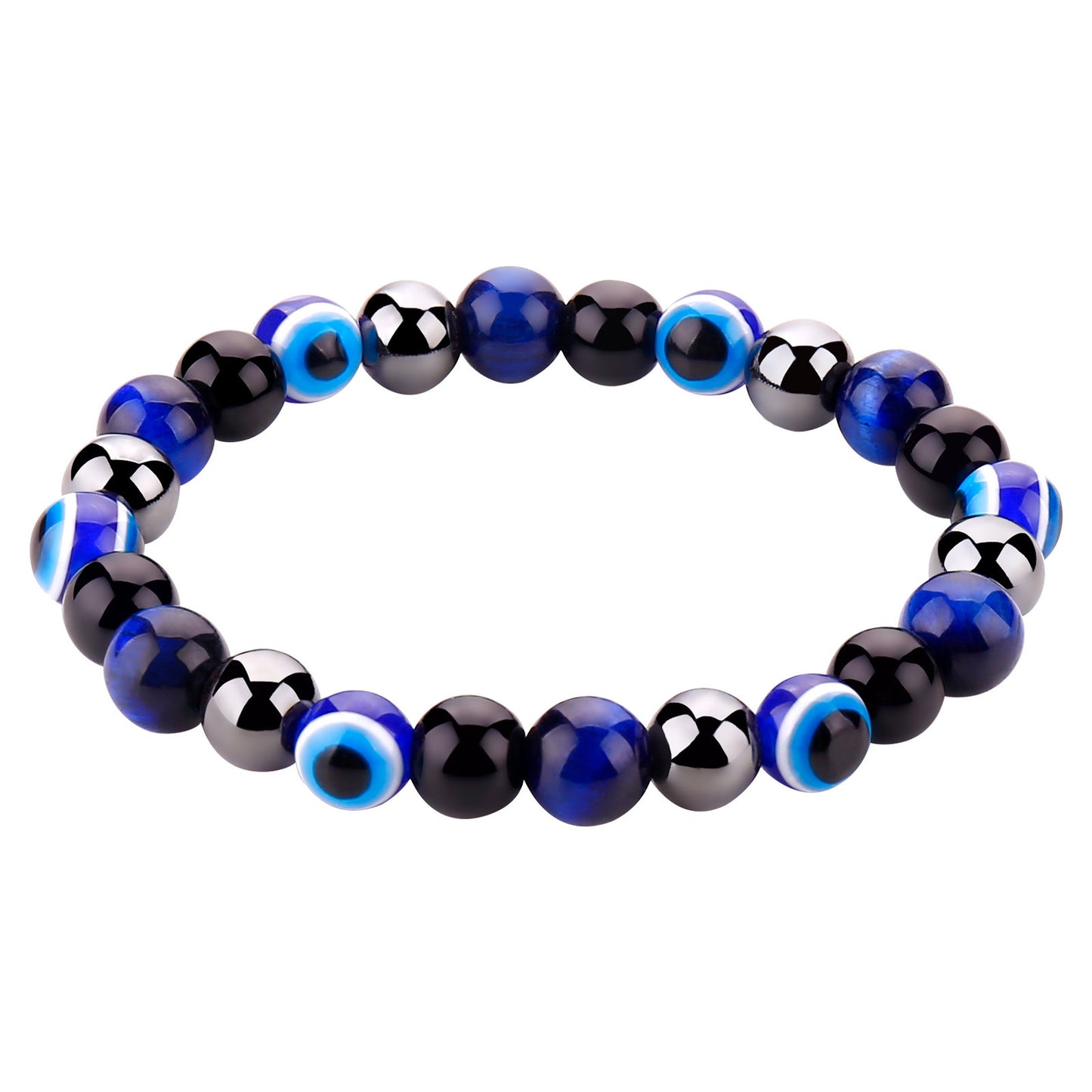 Women's Retro Simple Volcanic Rock Palm Eyes White-barked Bracelets