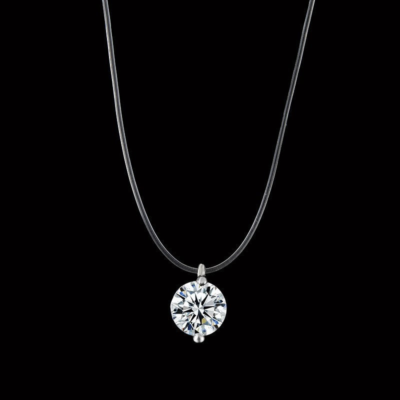 Fishline Invisible Zircon Mermaid Tears Clavicle Pendants