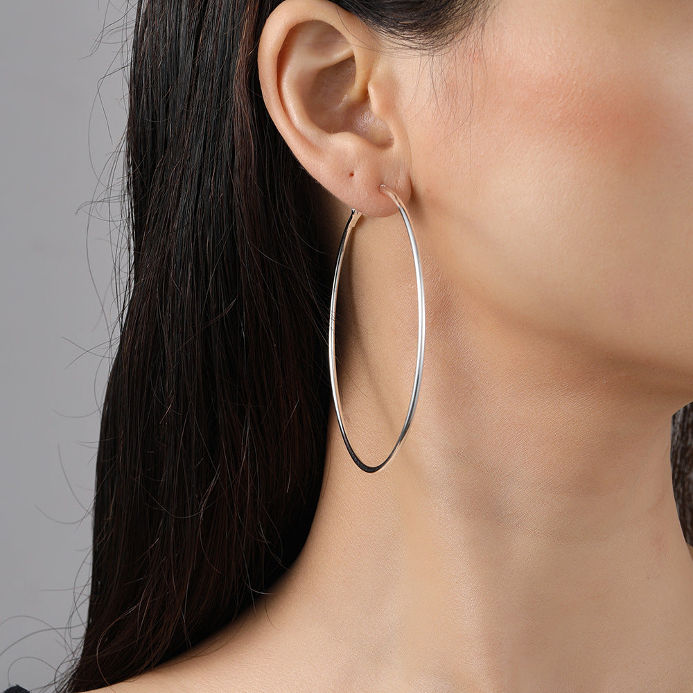 Sier Ear Creative Exaggerating Personalized Cold Style Earrings