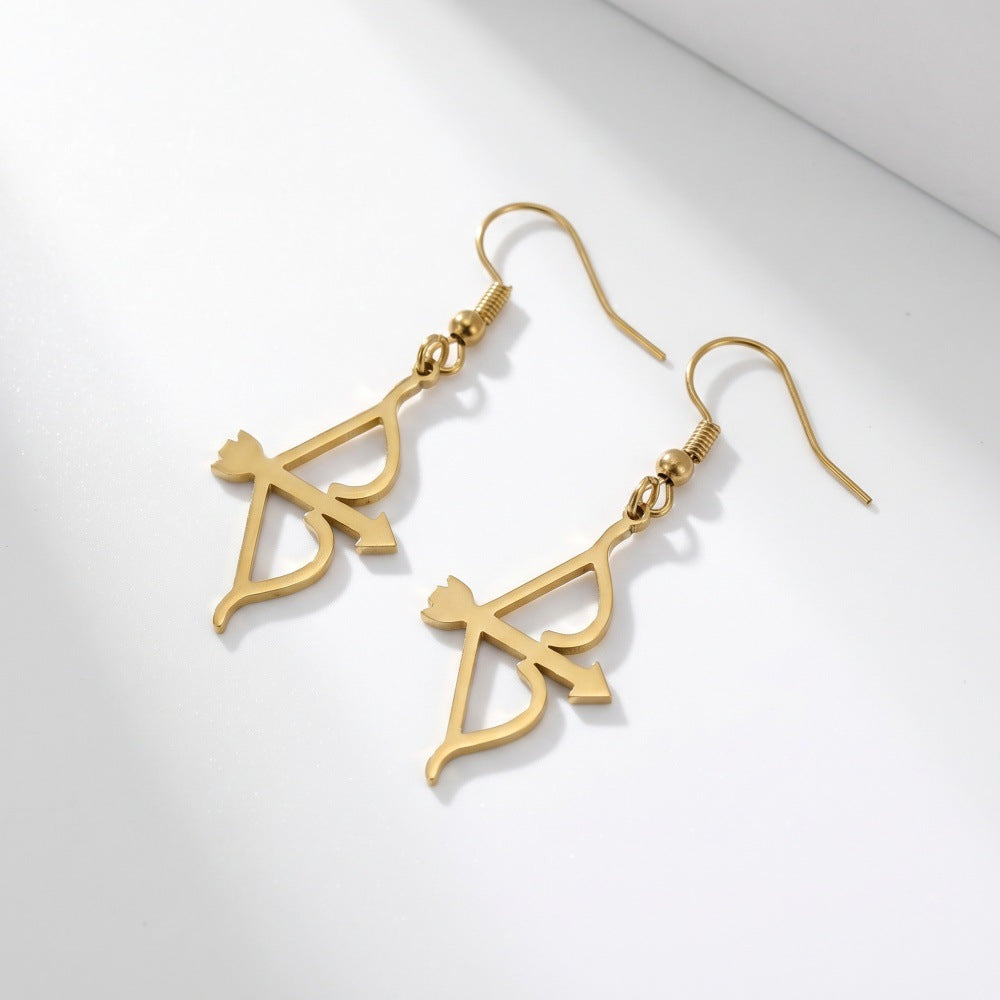 Simple Personality Love Cupid Bow Arrow Jewelry Set