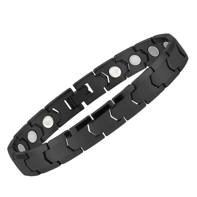 Men's Stainless Steel Magnetic Therapy Energy Ornament Bracelets