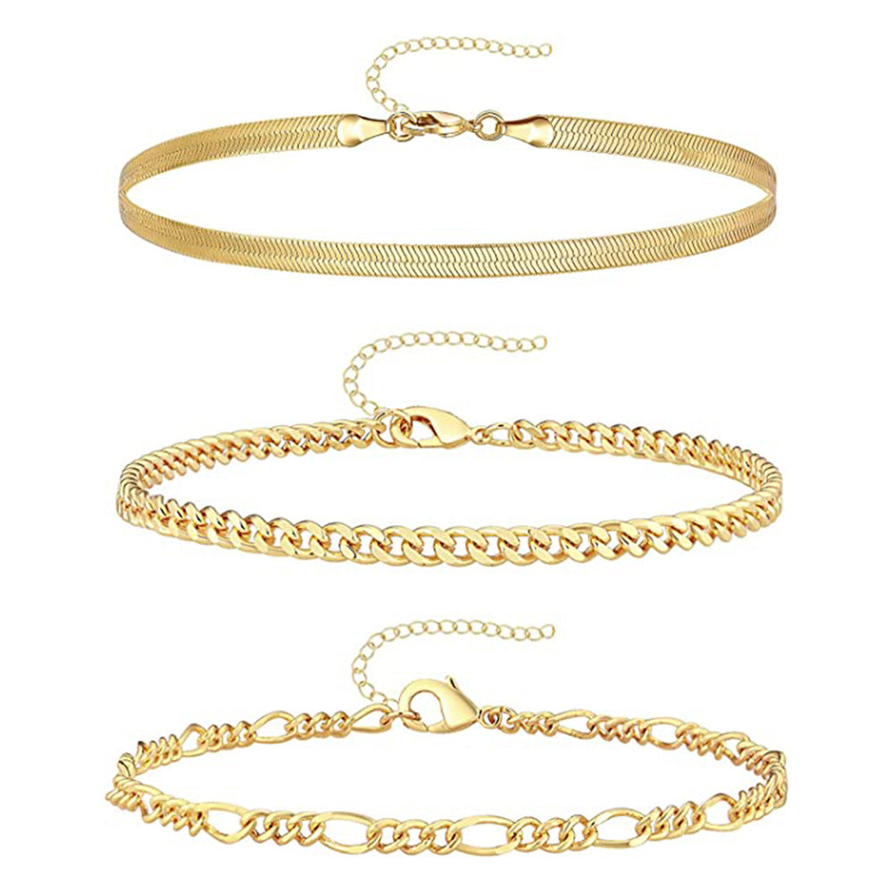 Geometric Metal Simplicity Gold Suit Personality Bracelets