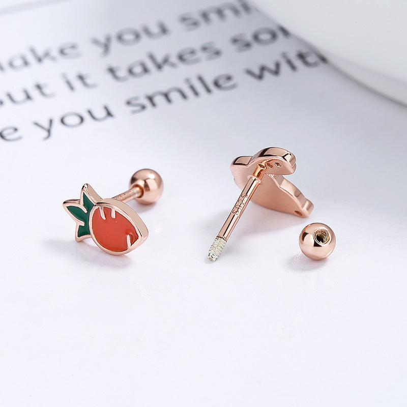 Radish Thread Female Cute Animal Asymmetric Ear Earrings