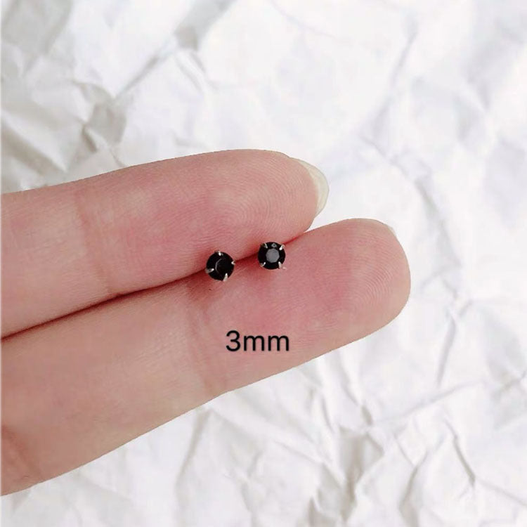 Women's Rhinestone Small Ear Fashion Simple Graceful Before Sleep Stud Earrings