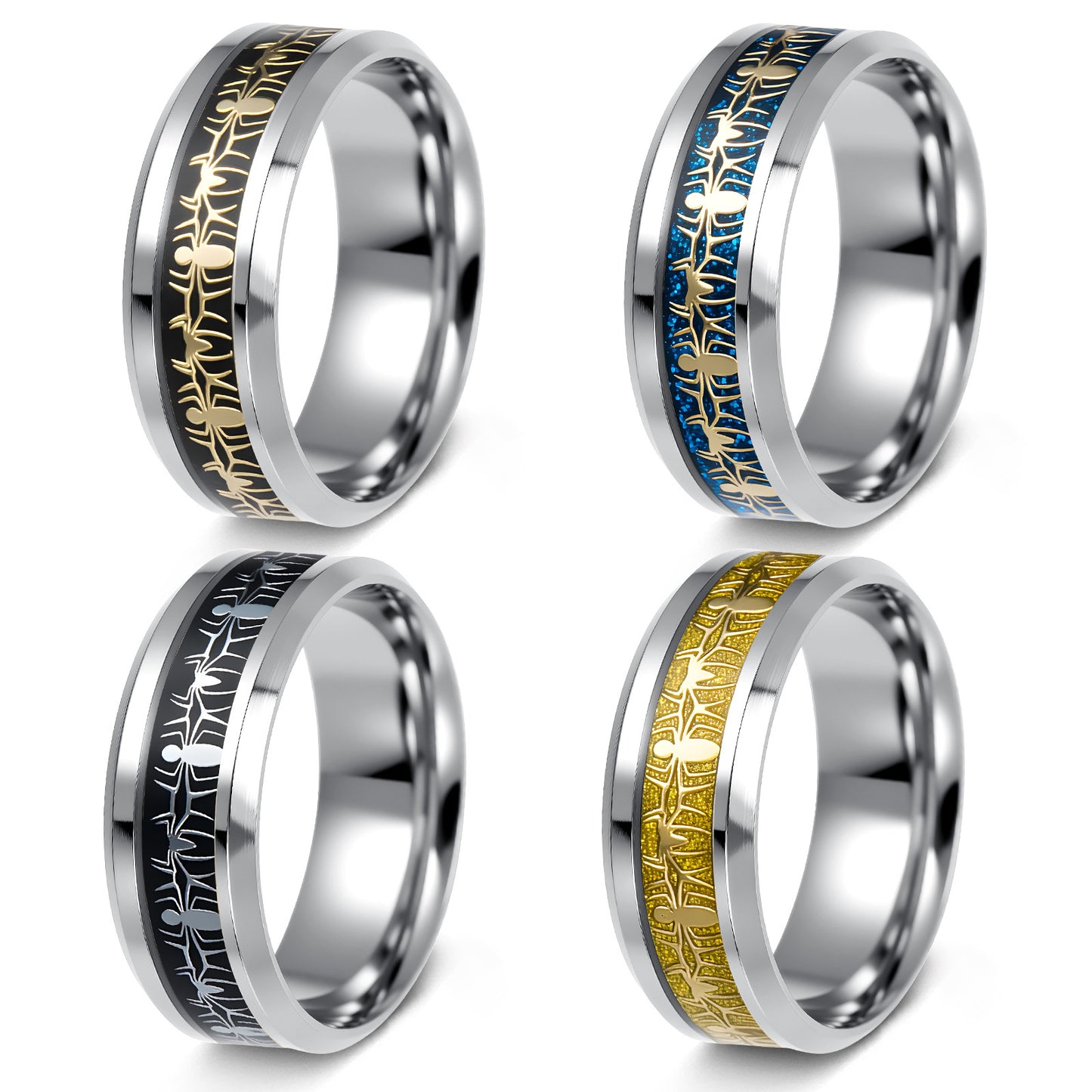 Women's & Men's Anime Movie Surrounding Spider Man Unique Titanium Ring