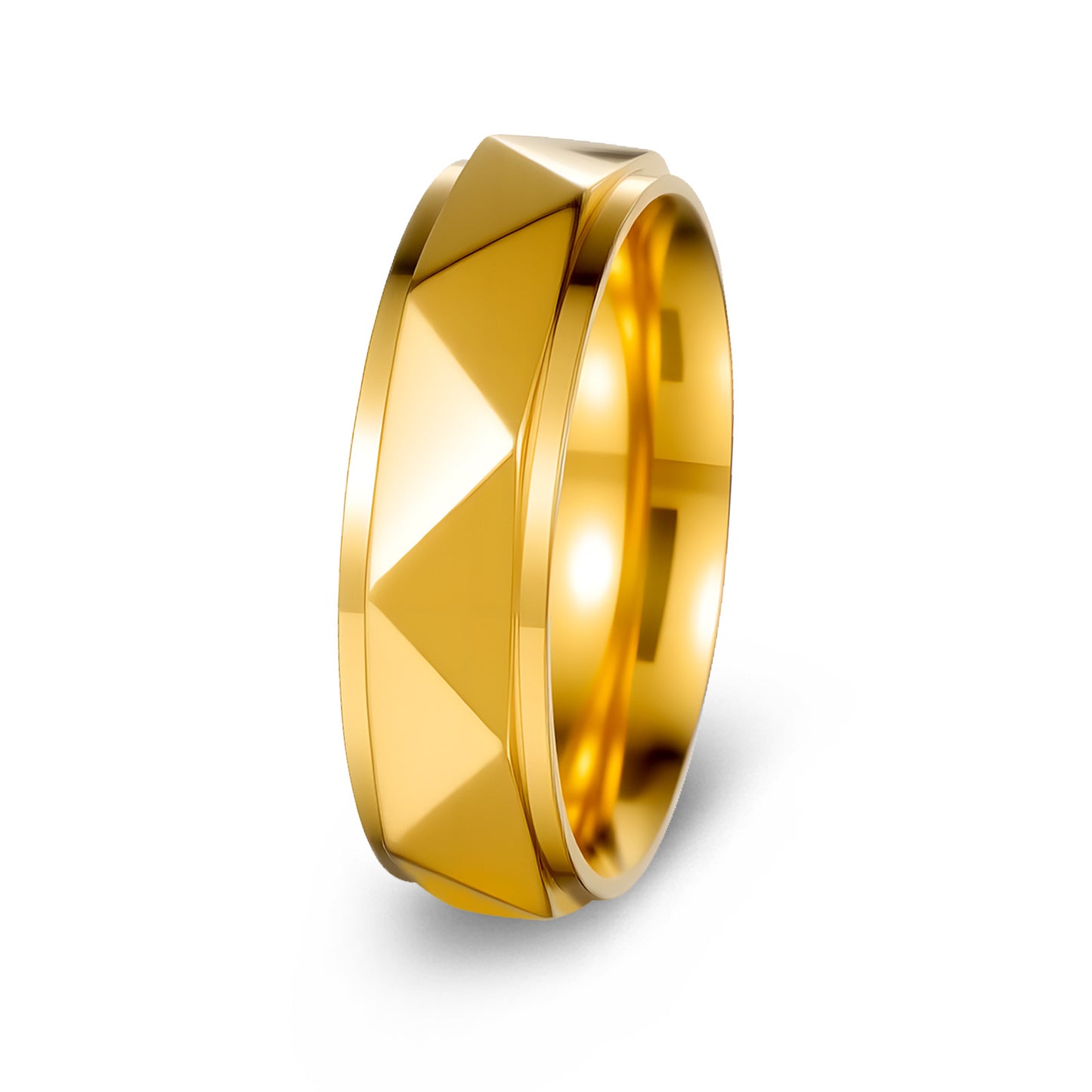 Women's & Men's Punk Step Triangle Grinding Surface For Rings