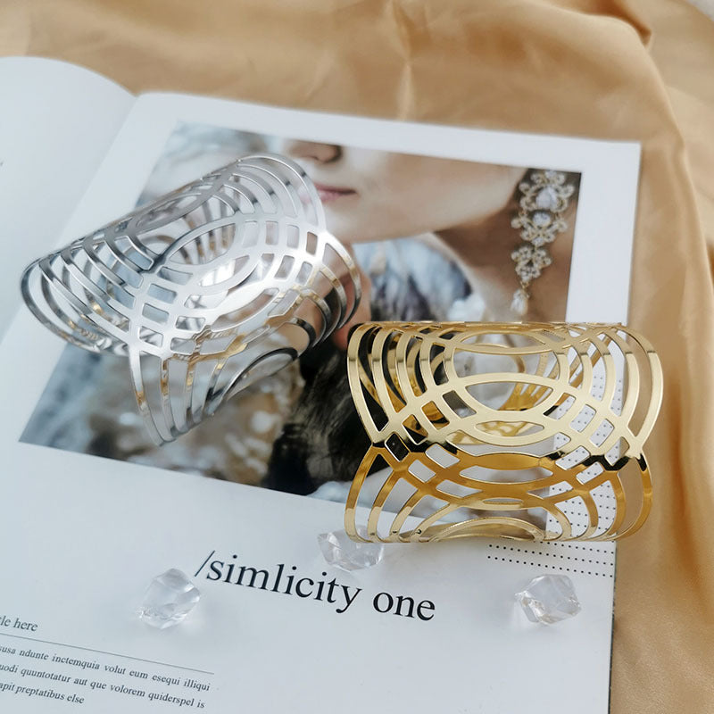 Personalized Fashion Alloy Armband Iron Wire Sheet Coiling Bracelet
